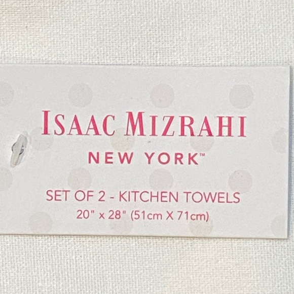 Isaac Mizrahi set of 2 Love kitchen towels - Picture 4 of 6